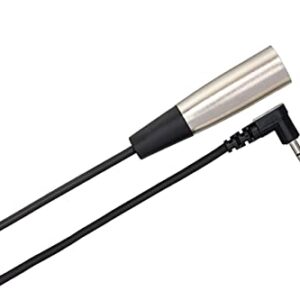 Hosa XVM-110M Right Angle 3.5 mm TRS to XLR3M Microphone Cable, 10 Feet