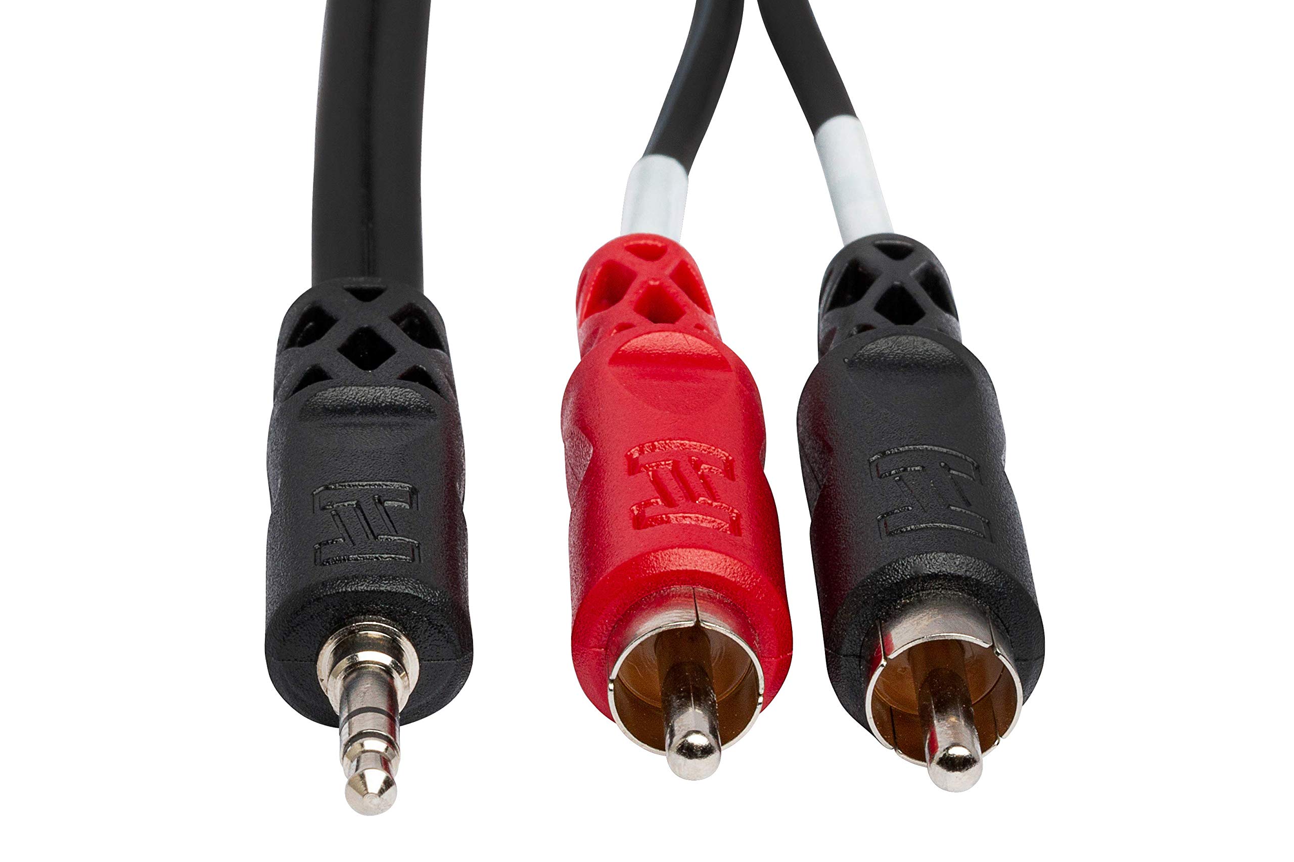 Hosa CMR-215 3.5 mm TRS to Dual RCA Stereo Breakout Cable, 15 Feet