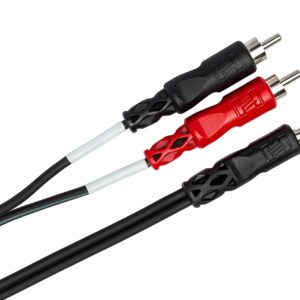 Hosa CMR-215 3.5 mm TRS to Dual RCA Stereo Breakout Cable, 15 Feet