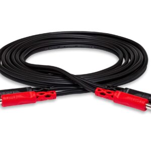 Hosa CPP-201 Dual 1/4" TS to Dual 1/4" TS Stereo Interconnect Cable, 1 Meter & CMP-153 3.5 mm TRS to Dual 1/4" TS Stereo Breakout Cable, 3 Feet