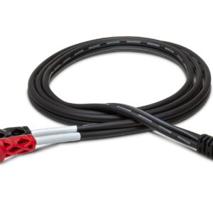 HOSA STP-201RR Right Angle 1/4" TRS to Dual Right Angle 1/4" TS Insert Cable,1 Meter Black & YPP-136 1/4" TRSF to Dual 1/4" TS Stereo Breakout Cable