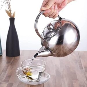 Kettle Stovetop Whistling Tea Kettle Thicken Stainless Steel Tea Kettle Teakettle Portable Teapot with Filter Screen for Kitchen Tea Kettle Stovetop Teapot