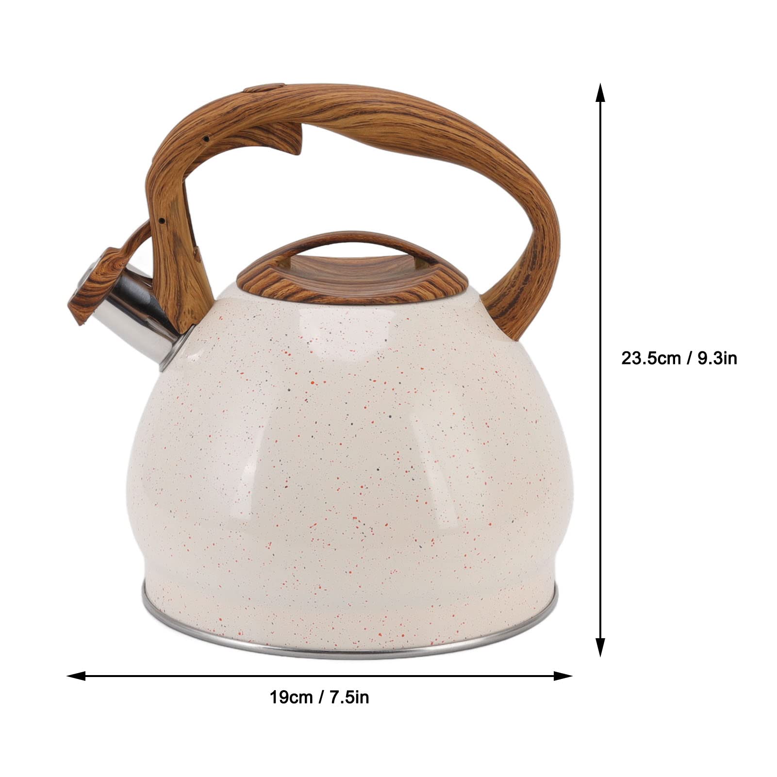 Whistling Stovetop Tea Kettle, 3L Stainless Steel Whistling Tea Kettle with Ergonomic Handle, Stovetop Whistling Kettle Teapot, for Home Kitchen