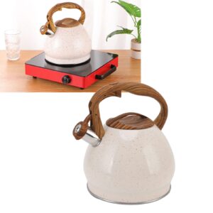 Whistling Stovetop Tea Kettle, 3L Stainless Steel Whistling Tea Kettle with Ergonomic Handle, Stovetop Whistling Kettle Teapot, for Home Kitchen