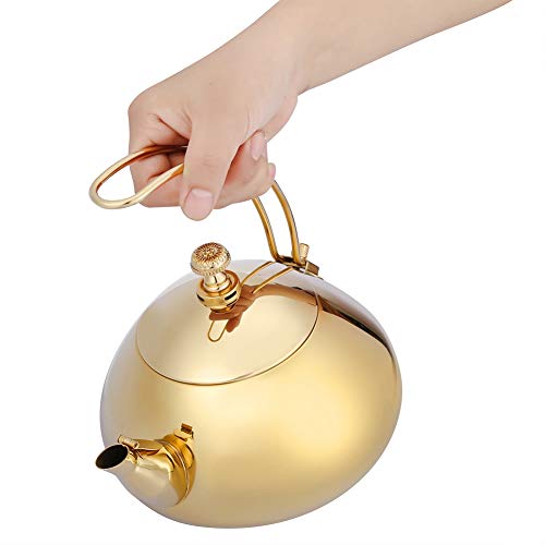 Teakettle Teapot Induction Cooker Pot Kettle Kungfu Tea for Pot Plant 1.5L Planting Pot Potted Plant Stovetop Teakettles (Gold)