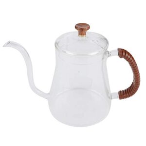 600ML Coffee Kettle Thickened, Pour Over Coffee Kettle Gooseneck Kettle Glass Gooseneck Pot Tea Pour Over Kettle Coffee Dripper Household