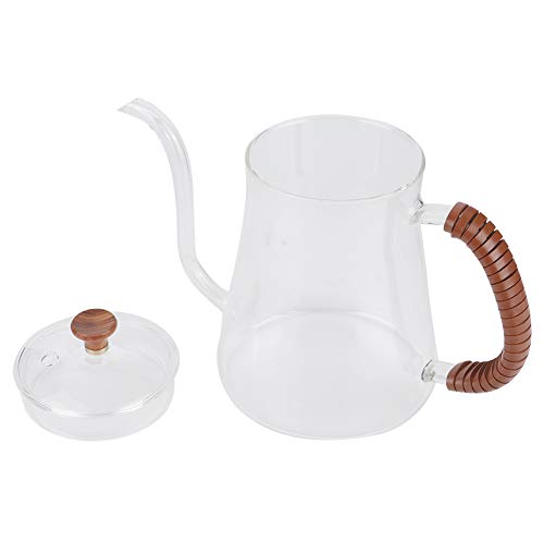 600ML Coffee Kettle Thickened, Pour Over Coffee Kettle Gooseneck Kettle Glass Gooseneck Pot Tea Pour Over Kettle Coffee Dripper Household