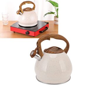 3L Whistling Tea Kettle, Portable Stovetop Teapot with Ergonomic Handle, Ergonomic Handle Rustproof Stainless Steel Whistling Kettle for Kitchen Cooker