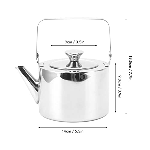 L Steel Tea Kettle With Strainer Thickened Metal Whistling Teapot With Ergonomic Handle For All Stovetop Small, 1L L Steel Tea Kettle (Medium, 1.3L)