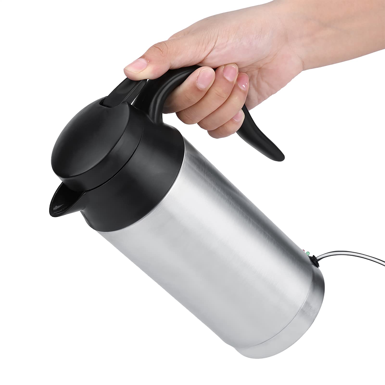 Car Electric Cup, 12V 750ml Car Electric Cup Vacuum Insulation Technology Portable Electric Travel Heating Cup Coffee Tea Boiling Mug Kettle for Car