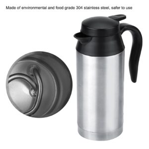 Car Electric Cup, 12V 750ml Car Electric Cup Vacuum Insulation Technology Portable Electric Travel Heating Cup Coffee Tea Boiling Mug Kettle for Car