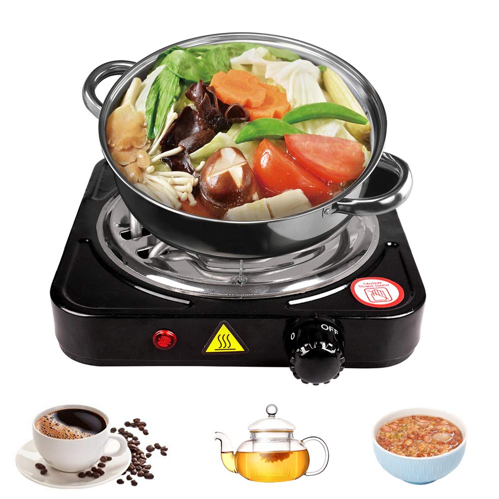 Boshen Portable Electric Single Coil Burner Countertop Hot Plate Home Outdoor Automatic Temperature Control