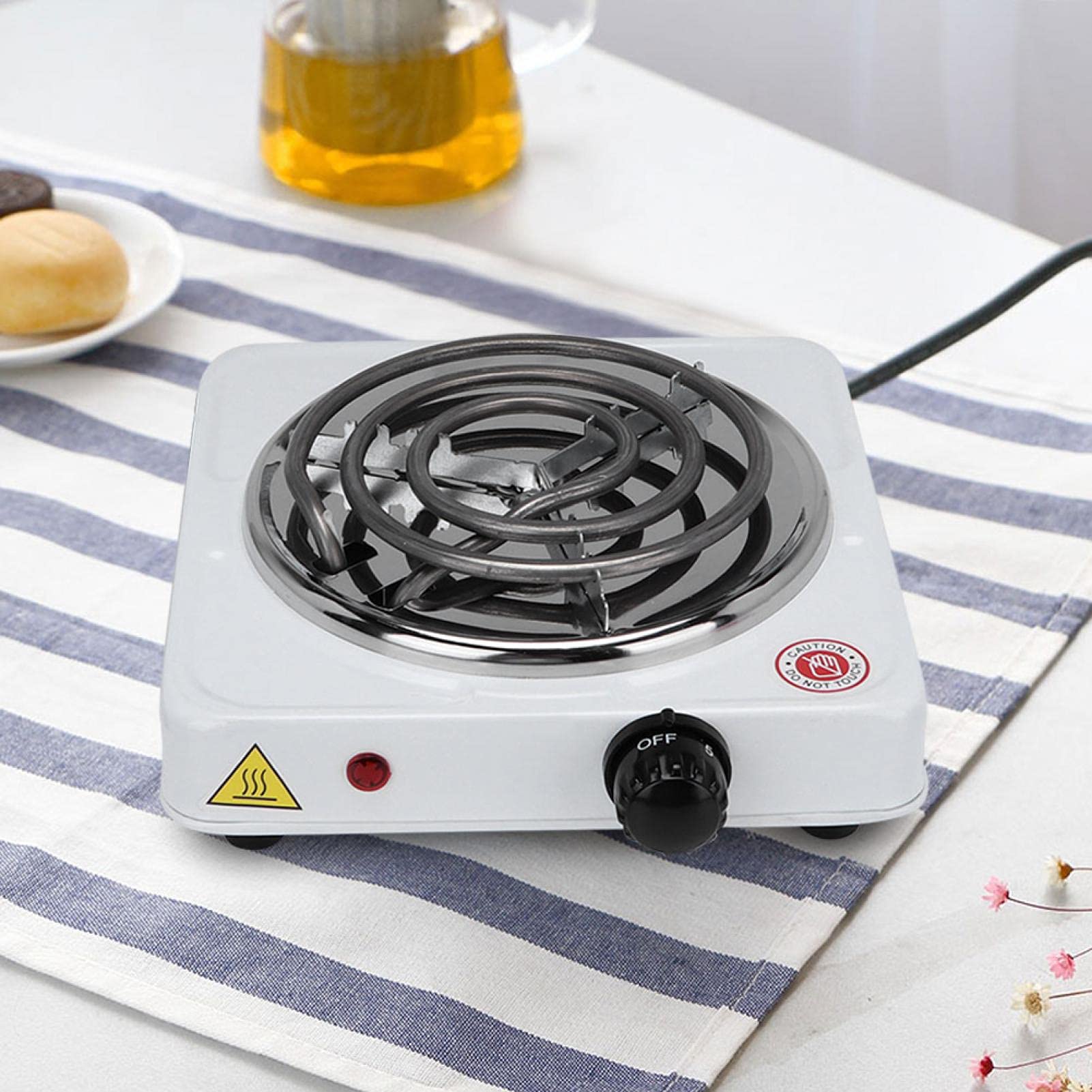 1000W Electric Stove Burners General Mini Portable Heater Heating Plate Household Cooking Appliances Countertop Burners(US Plug)