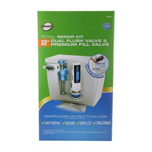 Danco HYR451T HyrdroRight Universal Water-Saving Toilet Repair Kit with Dual Flush Valve, Lever Handle, White, HYR451T