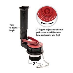 Fluidmaster K-507A-008 Universal 2-Inch Adjustable Toilet Flush Valve Repair Kit with Toilet Tool Multicolor