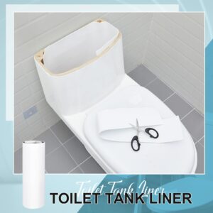 Frienda 2 Pcs Toilet Tank Liner Toilet Anti Condensation Kit 16 x 48 Inch Toilet Tank Liner Kit for Preventing Water Damage to Floors, White