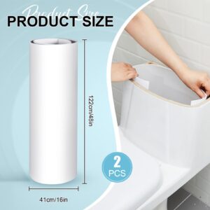 Frienda 2 Pcs Toilet Tank Liner Toilet Anti Condensation Kit 16 x 48 Inch Toilet Tank Liner Kit for Preventing Water Damage to Floors, White