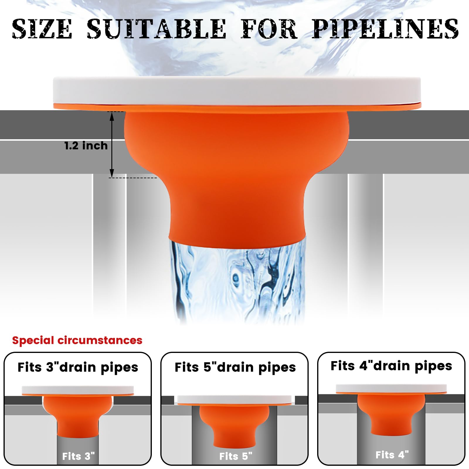 Toilet Flange Repair Kit, Universal Toilet Flange Fits for 4" and 5" or Special 3" Drain Pipe, Toilet Repair and Easy Install, Perfect Seal No More Pipeline Gas Leakage