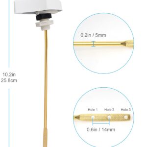 Hibbent Toilet Handle Tank Flush Lever Replacement Compatible with TOTOTHU004-CP Trip Lvr for ST701, CST854, CST884,Side Mount Toilet Flush Handle, Toilet Trip Lever, Toilet Repair Handle, White