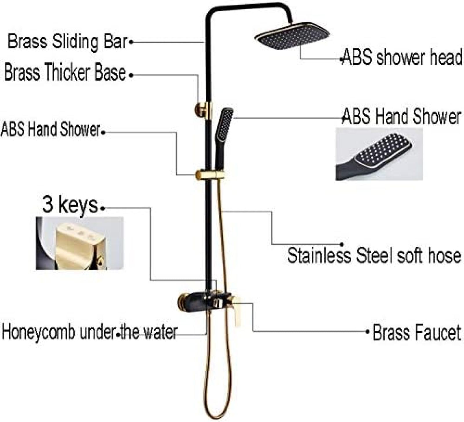 Toilet Shower Kit Gold Shower Faucet Bronze Black Shower Faucets Best Gift For New Home Decoration Bathtub Faucet