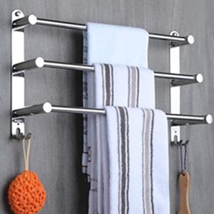 SilteD Towel Rack Wall-Mounted Towel Rail Towel Bar Bathroom,Solid Base,Screw Kit,Easy to Install/50Cm