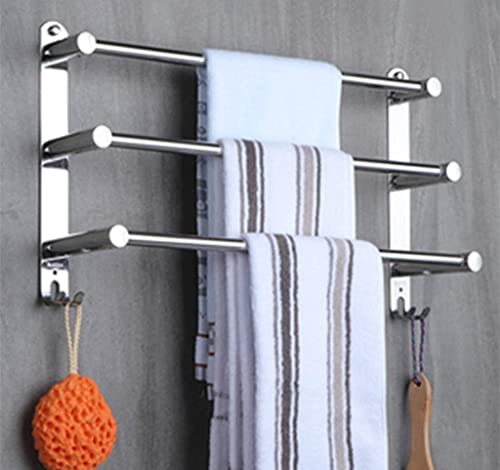 SilteD Towel Rack Wall-Mounted Towel Rail Towel Bar Bathroom,Solid Base,Screw Kit,Easy to Install/50Cm