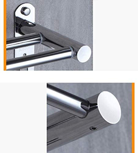 SilteD Towel Rack Wall-Mounted Towel Rail Towel Bar Bathroom,Solid Base,Screw Kit,Easy to Install/50Cm