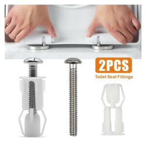 4/2pcs Toilet Seat Screws Nut Cover Lid Top Fixing Blind Hole Fitting Kits Bathroom Accessories Replacement Toilet Seat Screws (Color : D 2pcs)