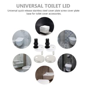 UKCOCO Toilet Seat Bolts and Screws - Toilet Seat Hinges Quick Release Hinge Fixings Toilet Seat Replacement Parts Kit For Toilet Seat Hinges Replacement