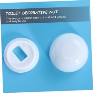 Uonlytech 4 Sets Toilet Decorative Cap Screws for Plastic Universal Lids Toilet Seat Hinge Toilet Screws Brass Closet Bolts Toilet Accessories Toilet Installation Anchor Screw Toilet Bolts