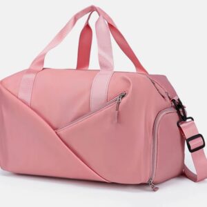 Sports bag, leisure bag, fitness bag, travel bag Womens Sports Gym Bag Backpack Travel Duffle Bag with Wet Pocket Shoes Compartment, Overnight Bag Foldable Pink outdoor (pink)