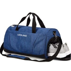 Sports Gym Bag with Wet Pocket & Shoes Compartment for Women & Men