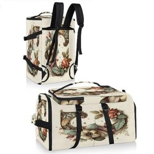 Letter C Flower Vintage Decoration（02） Gym Duffle Bag for Traveling Sports Tote Gym Bag with Shoes Compartment Water-resistant Workout Bag Weekender Bag Backpack for Men Women