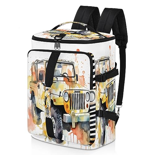 New Car Watercolor (07) Gym Duffle Bag for Traveling Sports Tote Gym Bag with Shoes Compartment Water-resistant Workout Bag Weekender Bag Backpack for Men Women