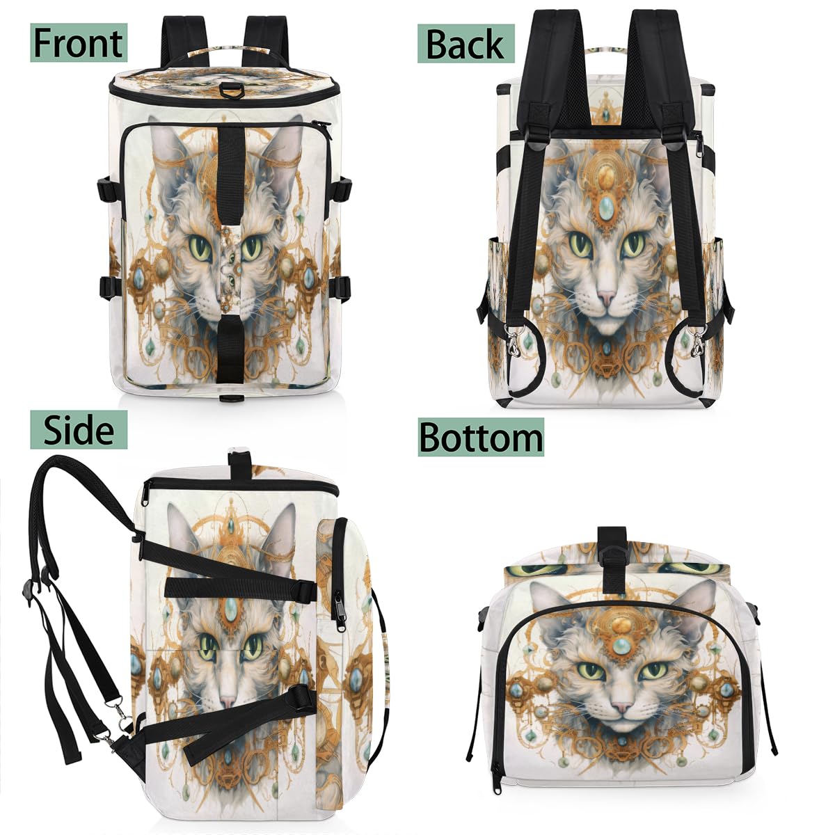 Animal Cute Cat Logo Teal（06） Gym Duffle Bag for Traveling Sports Tote Gym Bag with Shoes Compartment Water-resistant Workout Bag Weekender Bag Backpack for Men Women