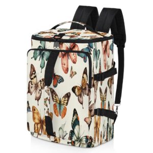 animal colorful butterfly watercolor (03) gym duffle bag for traveling sports tote gym bag with shoes compartment water-resistant workout bag weekender bag backpack for men women