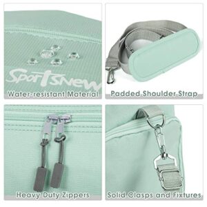 Sports Gym Bag with Wet Pocket & Shoes Compartment, Travel Duffel Bag for Men and Women Lightweight, Mint Green