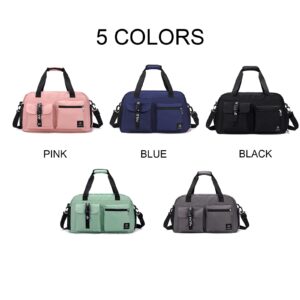 Small Travel Duffle bag Women men,Gym bags with Wet Pocket & Shoe Compartment, Workout Overnight Shopping Hospital Handbag,Lightweight Gear bag