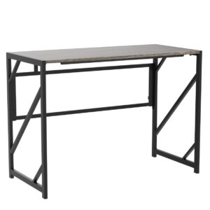 Elephance Folding Desk Writing Computer Desk for Home Office, No-Assembly Study Office Desk Foldable Table for Small Spaces