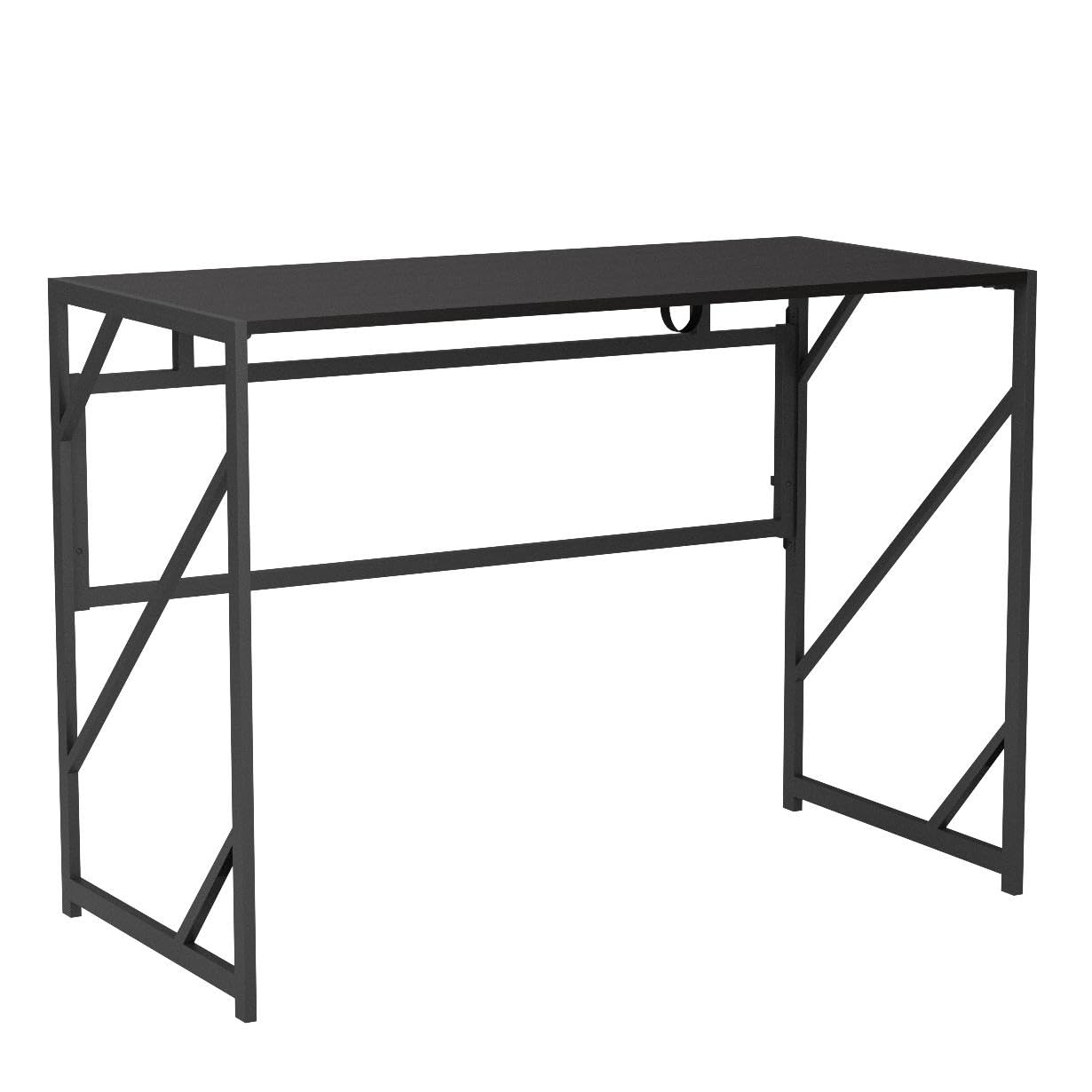 Elephance Folding Desk Writing Computer Desk for Home Office, No-Assembly Study Office Desk Foldable Table for Small Spaces