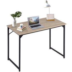 Computer Desk,39.4 inches Home Office Desk Writing Study Table Modern Simple Style PC Desk with Metal Frame，Nature