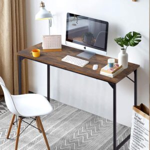 Computer Desk,39.4 inches Home Office Desk Writing Study Table Modern Simple Style PC Desk with Metal Frame，Nature