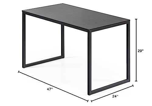 ZINUS Jennifer 47 Inch Black Frame / Computer Workstation / Office Desk / Easy Assembly, Deep Espresso