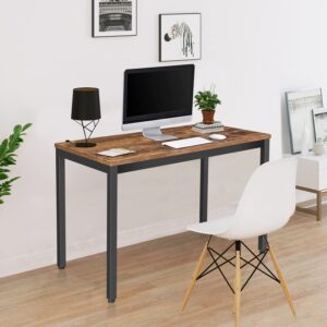 Zanzio 47.2 Inches Simple Style Home Office Writing Study Table Computer Desk, Vintage Brown