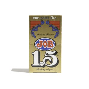 job gold 1-1/2 size rolling papers set, 24 booklets (24 rolling papers per booklet) 100% natural wood fibers, natural acacia gum, unbleached - ultra-thin and slow-burning