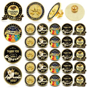 lyrow 50 pcs outstanding employee of the month lapel pin excellence plated enamel reward pin team gifts for employees (multicolor)