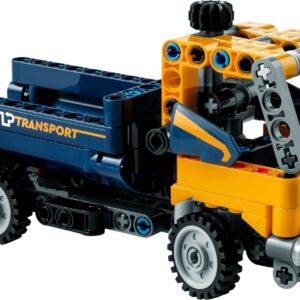 LEGO Technic Dump Truck 2 in 1 Building Set, Engineering Toy for Back to School, Buildable Construction Vehicle or Excavator Digger Model, Back to School Gift for Kids Ages 7 and Up, 42147