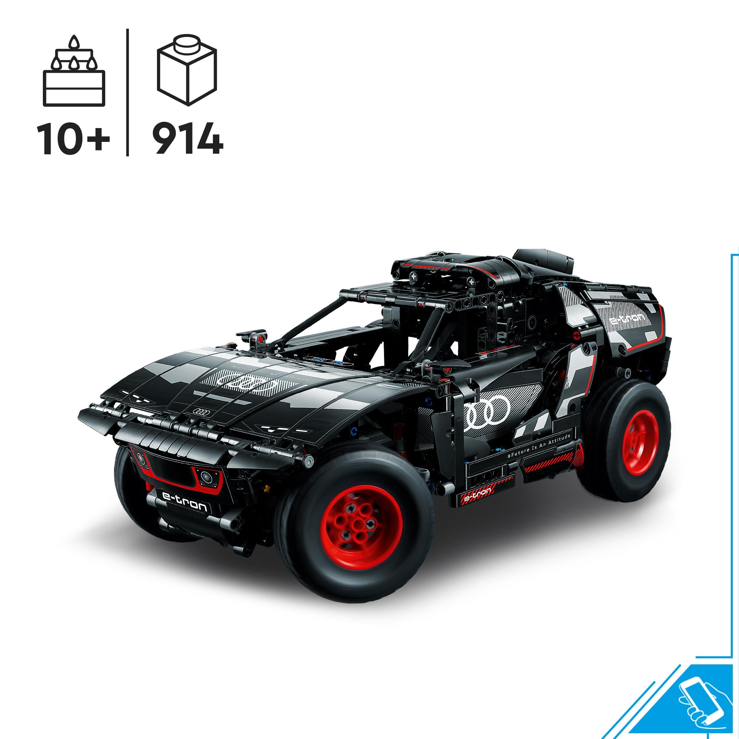 LEGO Technic Audi RS Q e-tron 42160 Advanced Building Kit for Kids Ages 10 and Up, This Remote Controlled Car Toy Features App-Controlled Steering and Makes a Great Gift for Kids Who Love Engineering