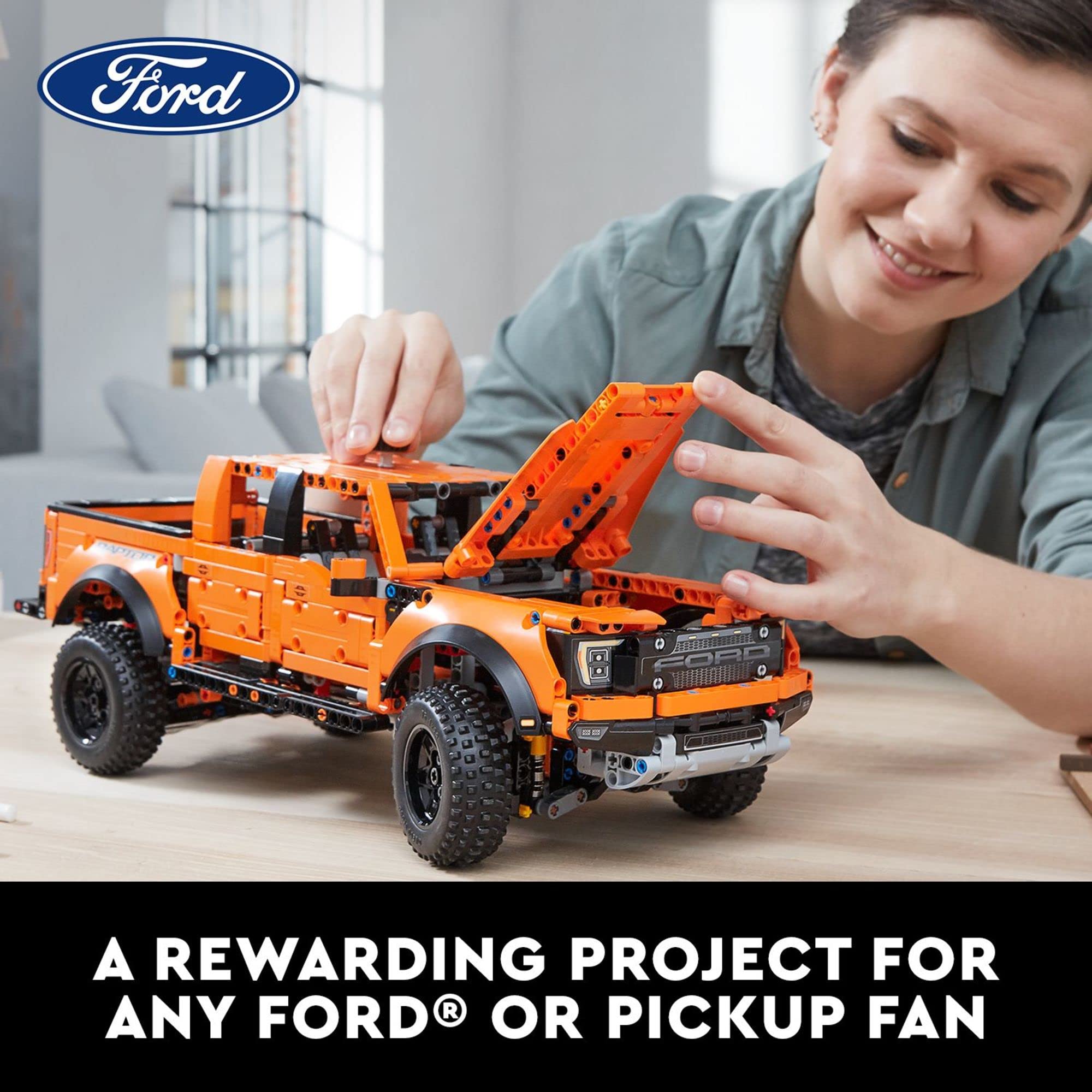 LEGO Technic Ford F-150 Raptor 42126 Model Building Kit; Enjoy an Immersive Build Recreating The Features and Functions of The Powerful Ford F-150 Raptor Pickup Truck (1,379 Pieces)