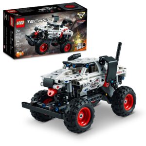 LEGO Technic Monster Jam Monster Mutt Dalmatian, 2in1 Pull Back Racing Toys, Birthday Gift Idea, DIY Building Cottage House Toy, Monster Truck Toy for Kids, Summer Toy for Boys and Girls 7-11, 42150